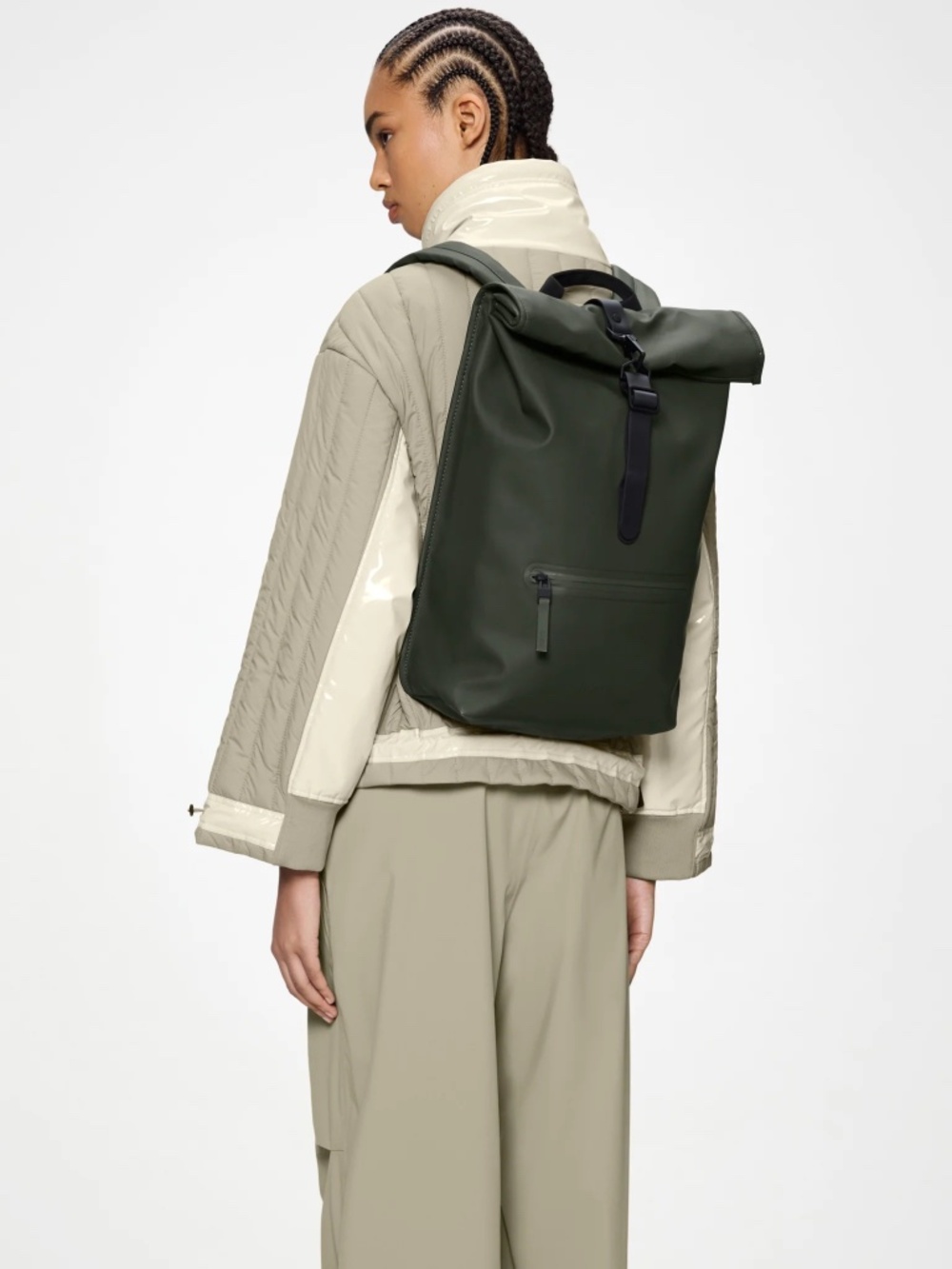 NWT Rains Rolltop Rucksack Backpack - Picture 9 of 12